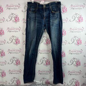 Rag & bone Dre jeans distressed dark blue Classic Blue Women's Jeans